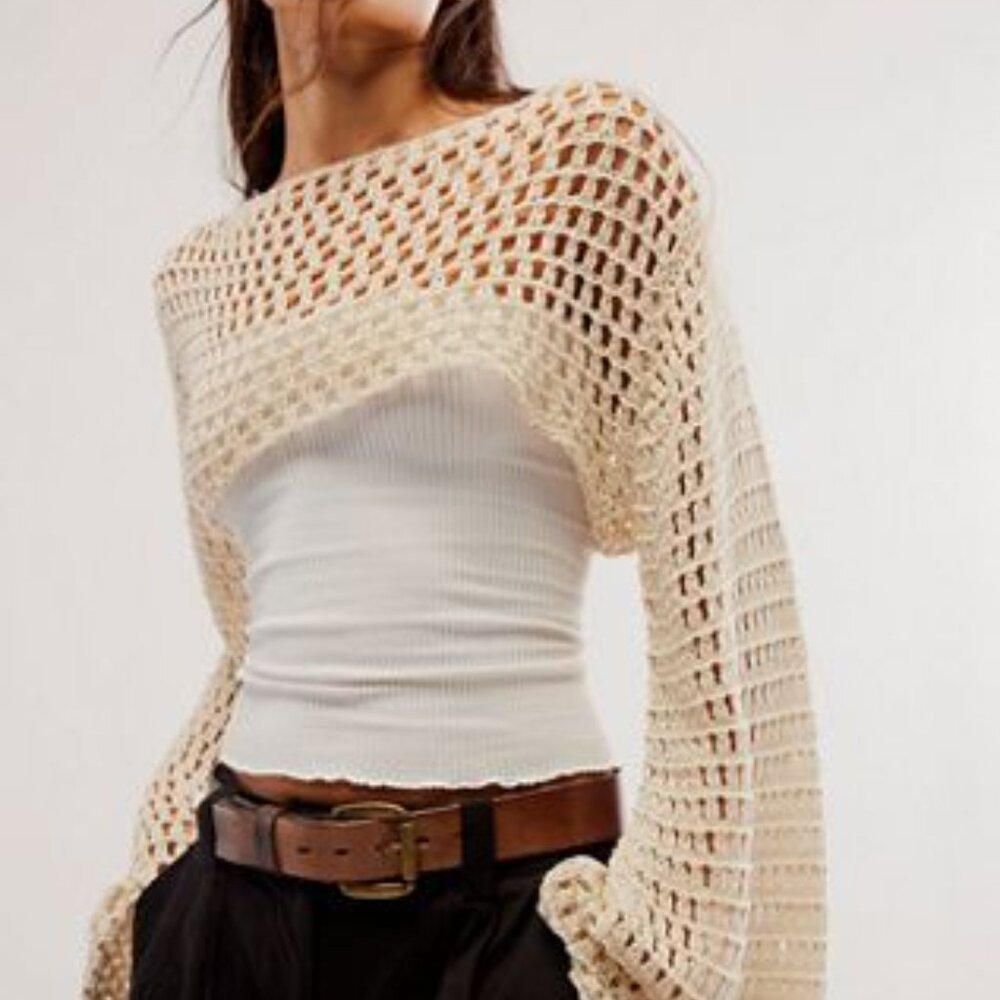 Free People Crocheted Bolero